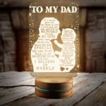 To My Dad If I Could Give You One Thing In Life Acrylic Night Light - Father's Day LED Light Gifts From Daughter Son