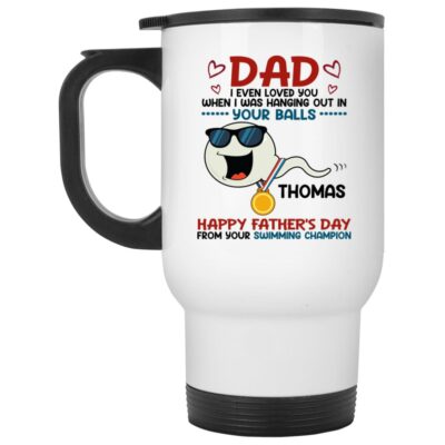 14 oz. White Travel Mug