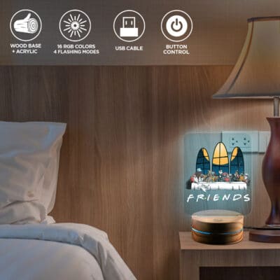 Alternative view of Nightmare Before Halloween Christmas Night Light - Friends Led Light