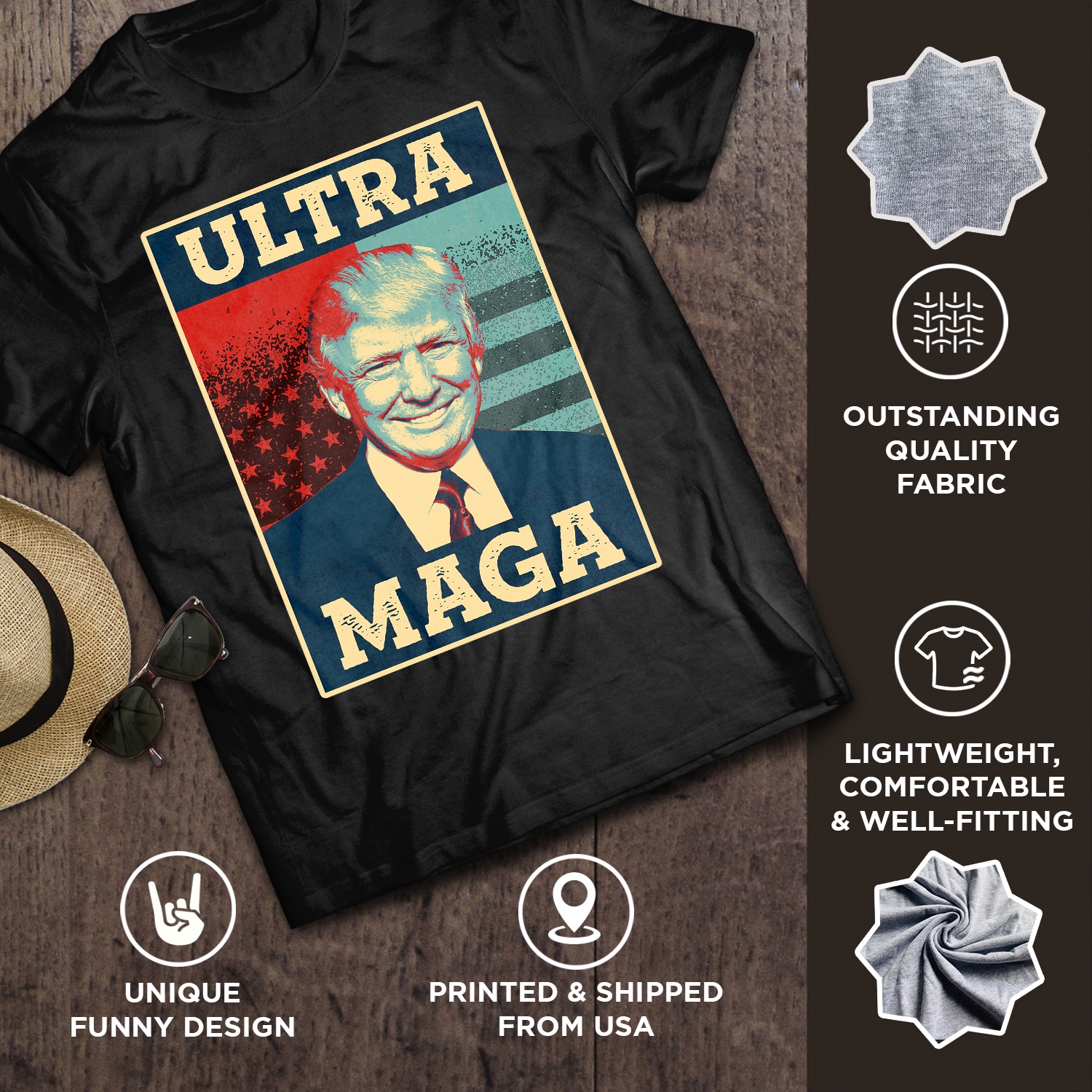 1. Ultra MAGA (T-shirt Features Mockup 2)