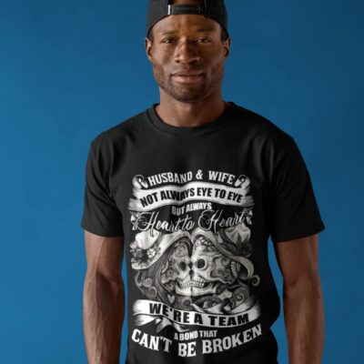 Alternative view of Husband And Wife Not Always Eye To Eye But Heart To Heart T-Shirt - Matching Shirt for Couple