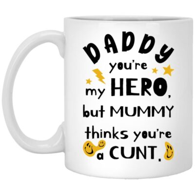 my hero 1, White, 11 oz. White Mug