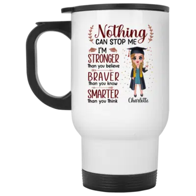 14 oz. White Travel Mug