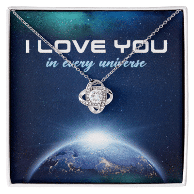I Love You in Every Universe Jewelry Necklace - Gift for Lovers - Love Quote Necklace