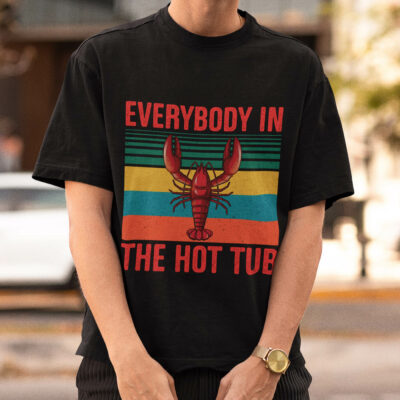 Alternative view of Everybody In The Hot Tub Funny Crawfish Vintage T-Shirt