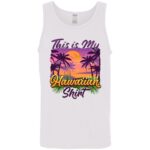 2. Hawaiian Shirt (5), White, Unisex Tank Top