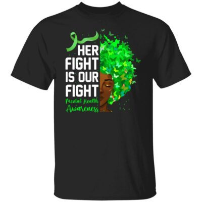 1Th. Her Fight Mental Health, Black, Unisex T-Shirt
