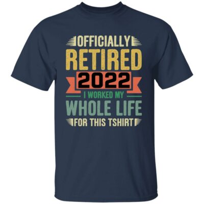 Personalized retired shirt, Navy, Unisex T-Shirt