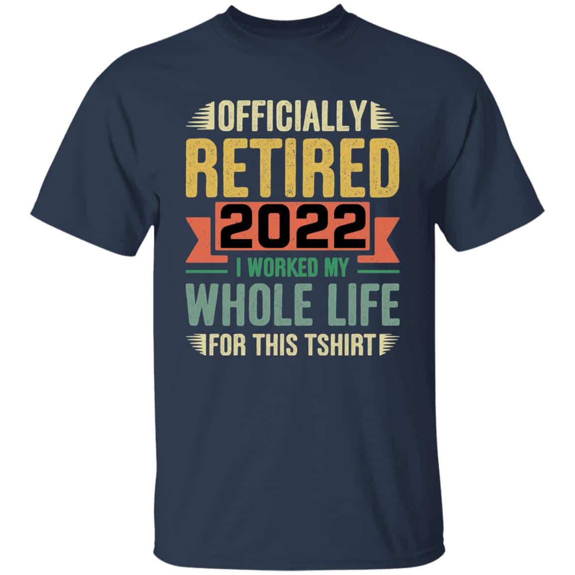 Personalized retired shirt, Navy, Unisex T-Shirt Personalized retired shirt, Navy, Unisex T-Shirt