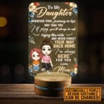 Personalized Mom and Daughter Gift - to My Daughter Whenever Your Journey in Life Night Light Gift from Mom. Daughter Gifts from Mom