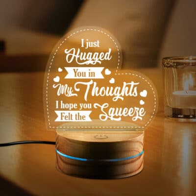 Thinking of You Gifts for Women - Hug Friendship Led Light for Best Friend Unique Birthday Present for Woman Female Male Men Coworker Sister BFF
