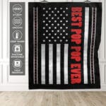4. Best Pop Pop Ever Blanket (Features Mockup)