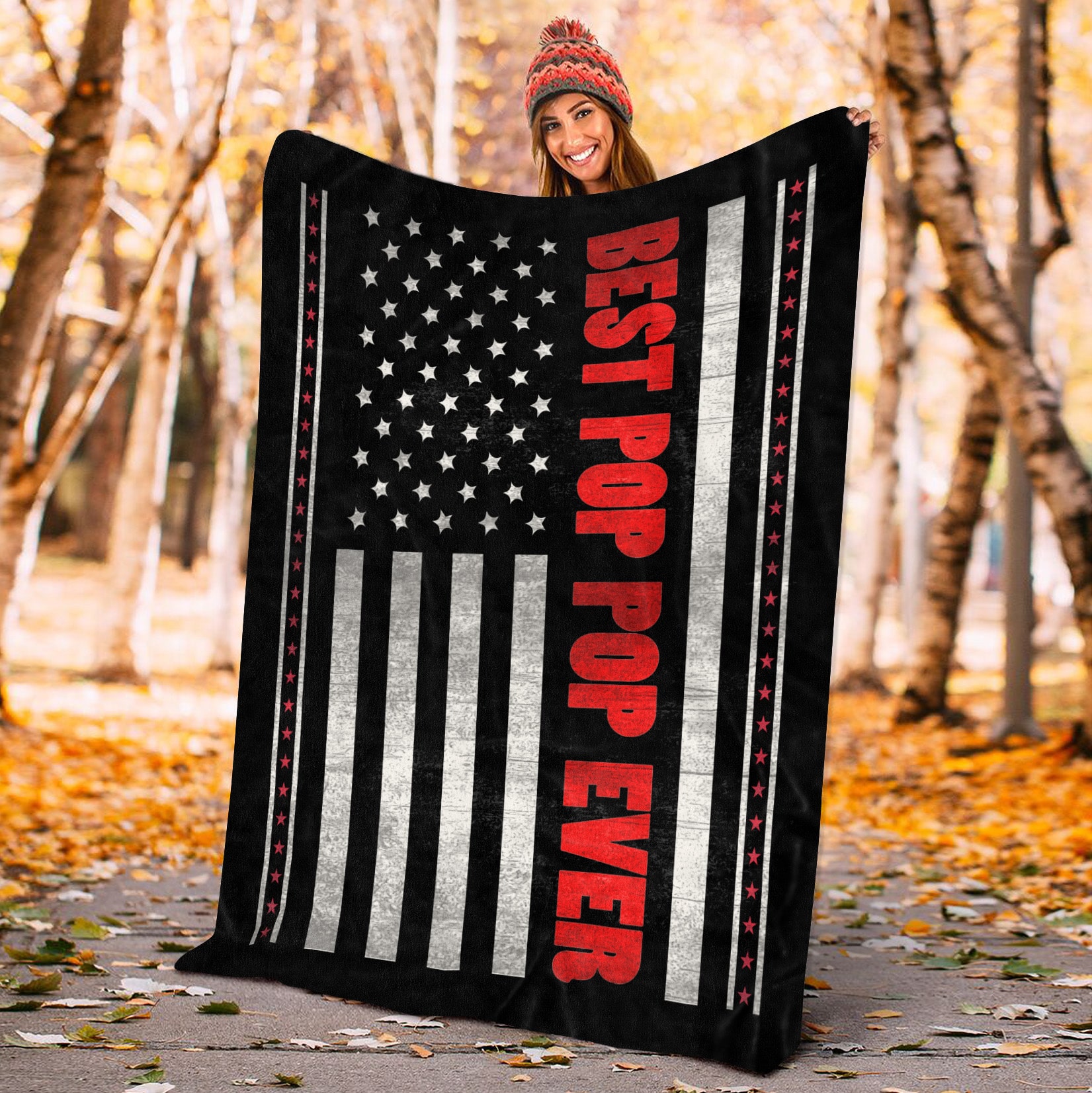 4. Best Pop Pop Ever Blanket Blanket Mockup 7