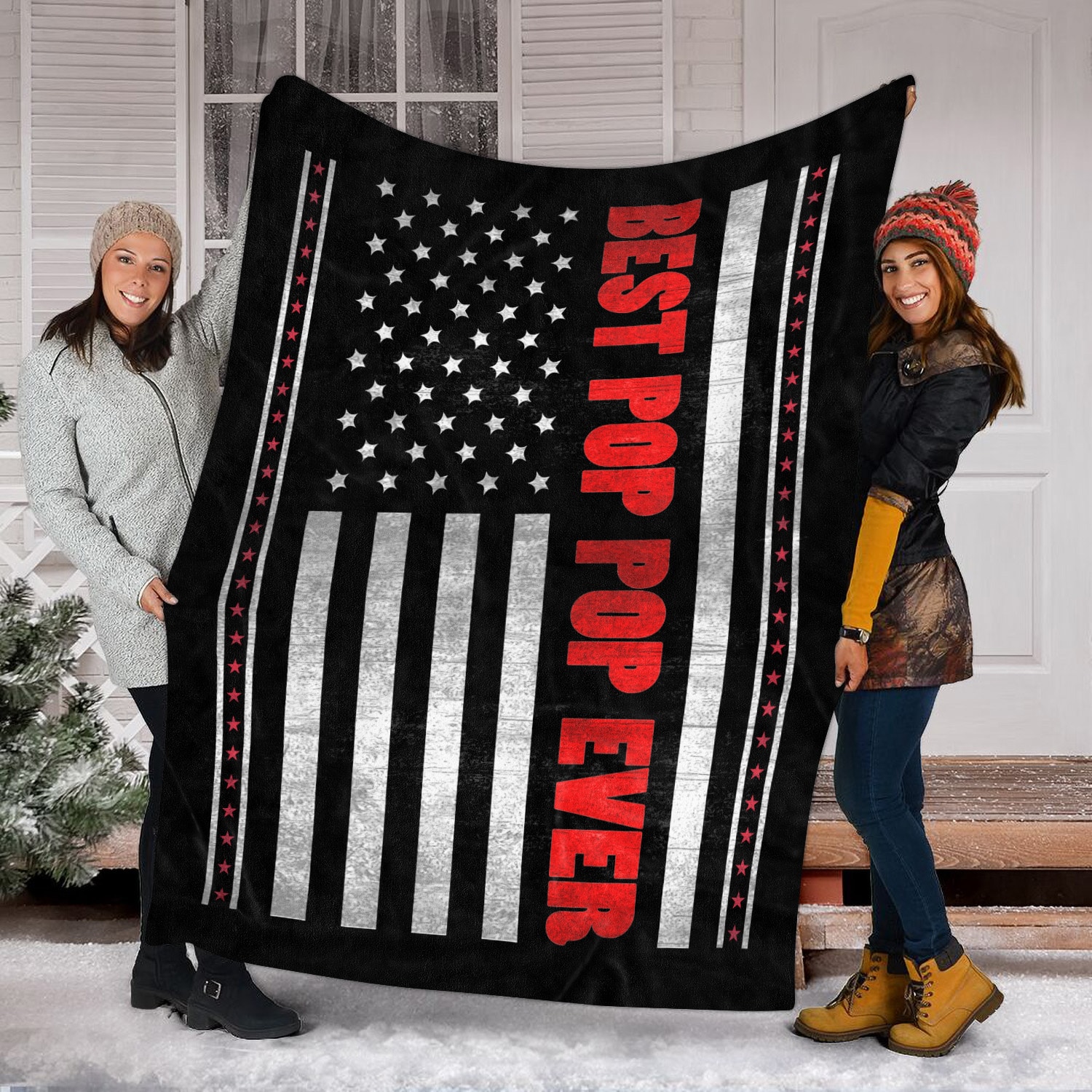 4. Best Pop Pop Ever Blanket Blanket Mockup 8