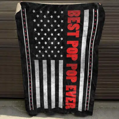 Alternative view of Best Pop Pop Ever Throw Fleece Blanket - Best Gift For Father's Day - Dad Gifts From Daughter Son Granddaughter