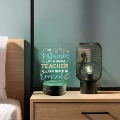 Alternative view of The Influence of a Great Teacher Can Never Erased Night Light - Teacher Appreciation Gifts - Teacher Gifts from Student Table Decoration for Teachers
