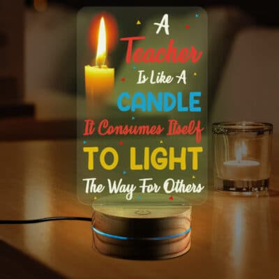 Teacher Is Like a Candles Night Light - Teacher Appreciation Gifts Led Light - Teacher Gifts from Student Table Decoration for Teachers