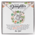 Dad To My Daughter On Your Wedding Day There Are So Many Emotions That Fill My Heart Today Pendant Necklace