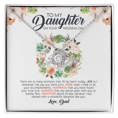 Dad To My Daughter On Your Wedding Day There Are So Many Emotions That Fill My Heart Today Pendant Necklace
