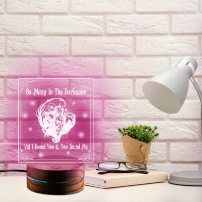 Alternative view of So Many in The Darkness yet I Found You & You Found Me Night Light - Jack and Sally Halloween Led Light for Couple