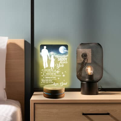 Alternative view of To My Daughter Daddy Loves You 2D Night Light - Daughter Night Light - Daughter Gifts From Dad