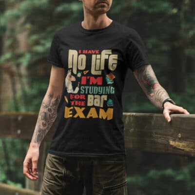 Alternative view of I Have No Life I'm Studying For The Bar Exam Funny T-Shirt - Llama V-Neck Shirt