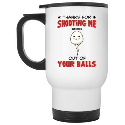 14 oz. White Travel Mug