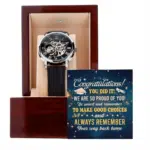 Congratulations You Did It We Are So Proud Of You Open Work Watch - Graduation Watch Gifts