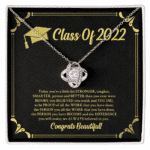 Class of 2022 Graduation Jewelry - You are Little Bit Stronger Message Card Sterling Silver Necklace - Graduation Gifts Masters for Daughter Son Niece