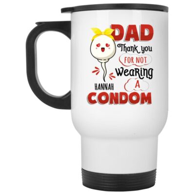 14 oz. White Travel Mug