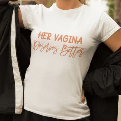 Alternative view of Her Vagina Deserves Better Friend Divorcement Celebration Bestie T-shirt