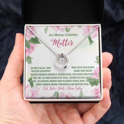 Alternative view of An meine geliebte Mutter - Ich Liebe Dich, Dein Sohn - Forever Love Halskette - To My Beloved Mother Pendant Necklace For Son Love Message Card