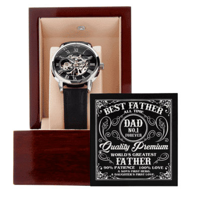 Best Dad of All Time Son First Hero Daughter First Love - Father's Day Gift Watch for Men