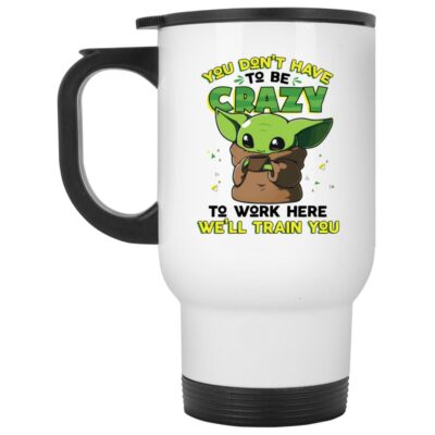 14 oz. White Travel Mug