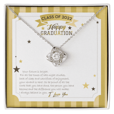 Personalized Happy Graduation Message Card Jewelry - Class Of 2022 Custom Gift - Graduation Gifts Masters Pendant Necklace for Daughter Son Niece