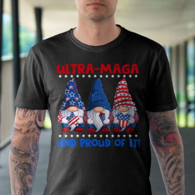 Alternative view of Ultra Maga And Proud Of It Funny Gnomes 4th Of July T-Shirt