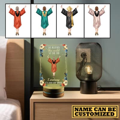 Alternative view of Personalized Graduation Gift She Believed She Did Class Of 2023 Custom Night Light - Graduation Gifts Masters LED Light for Daughter Son Niece