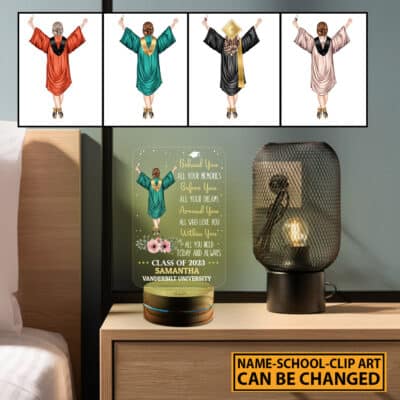 Alternative view of Personalized Graduation Gift Behind All Your Memories Class Of 2023 Custom Night Light - Graduation Gifts Masters Led Light for Daughter Son Niece