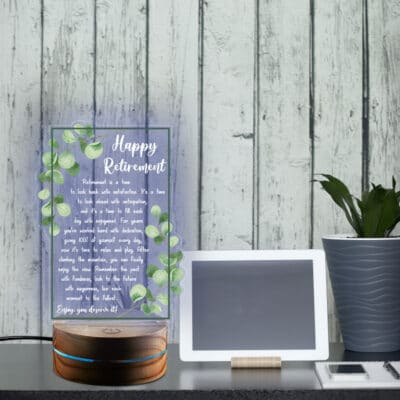 Alternative view of Happy Retirement Night Light Gifts for Women Men- Retirement Appreciation Gift for Mom,Boss,Teachers,Nurse,Friends,Wife,Sister Led Light