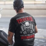 5VT. Trucker Never Pick A Fight back shirt mk2
