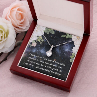 Alternative view of All That You Mean To Me - Forever Love Sterling Pendant Necklace, Fiancé Necklace, Friendship, Husband To Wife, To My Wife, Girlfriend, Lover Gifts