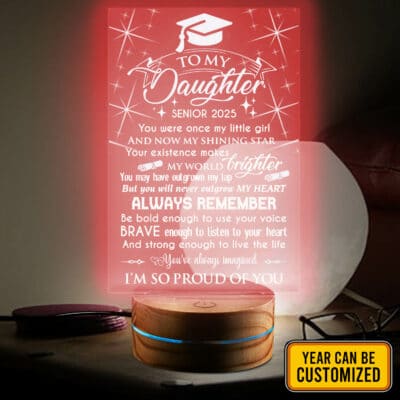 Personalized To My Daughter You Were Once My Little Girl And Now My Shining Star Graduation Night Light
