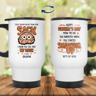 14 oz. White Travel Mug