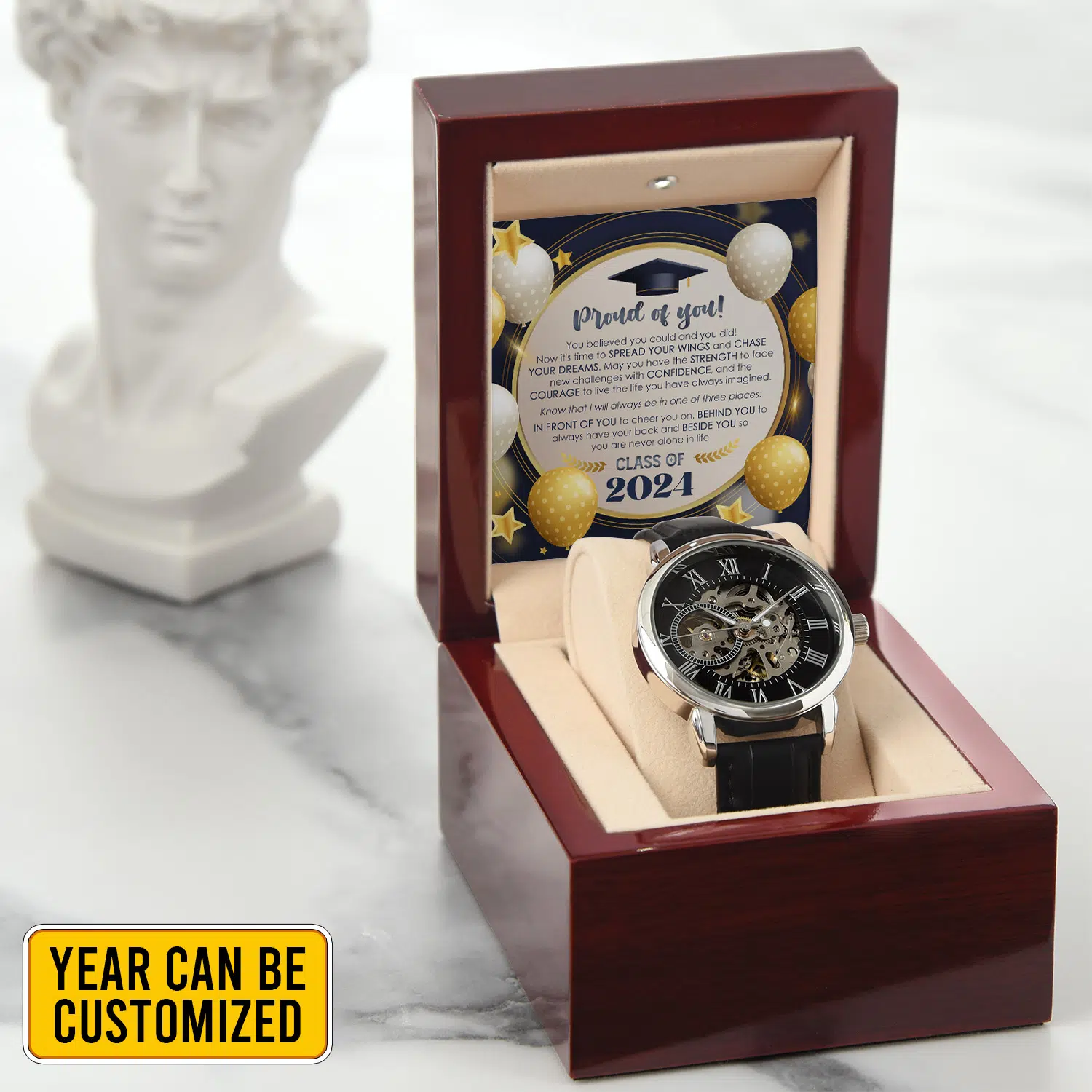 men's skeleton watch, skeleton, skeleton watch, Box, Wristwatch