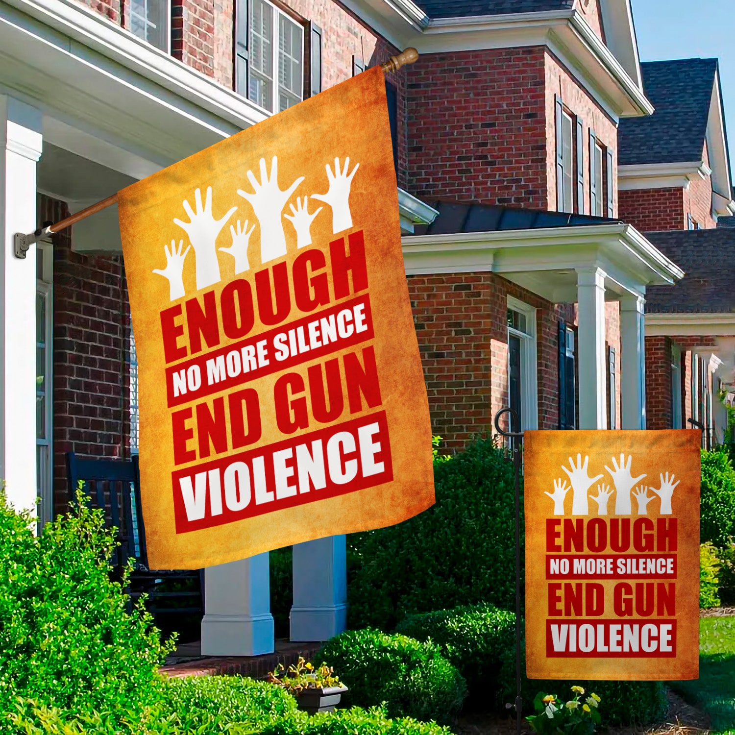 1Th. Enough End Gun Violence (30x40) Garden & House Mockup 2