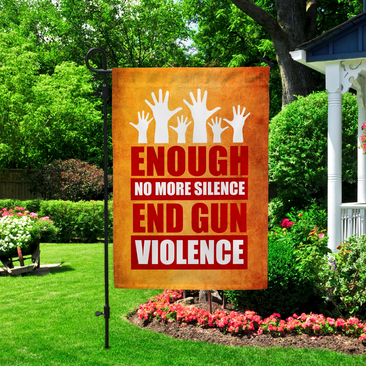 1Th. Enough End Gun Violence (30x40) Garden Flag Mockup 2