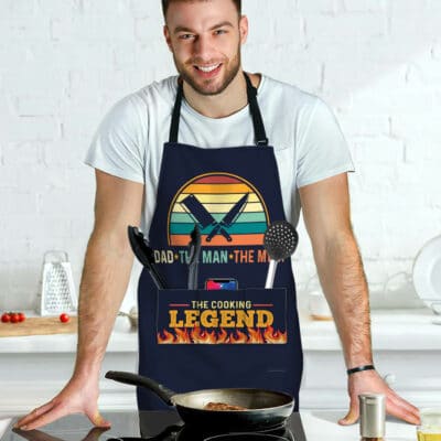 Alternative view of Dad The Man The Myth The Cooking Legend Funny Cooking Apron With Three Pockets