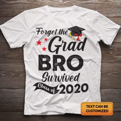 Custom Name Forget the Grad We Survived Class of 2022 Family - T-shirt - V-Neck Tee