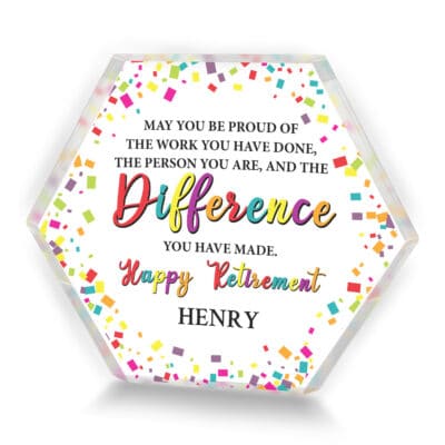 Hexagon Acrylic Plaque