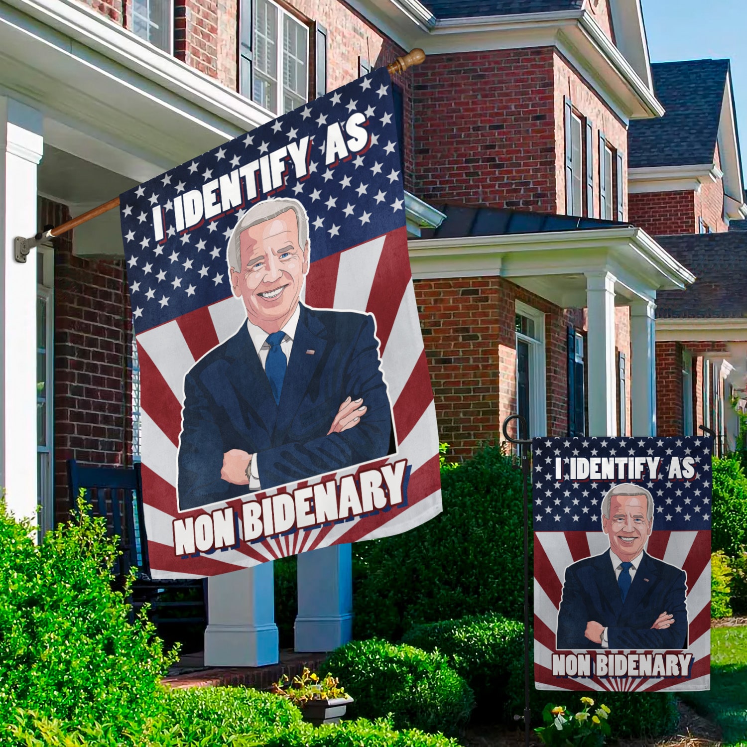 1O. Non Bidenary (30x40) Garden & House Mockup 2